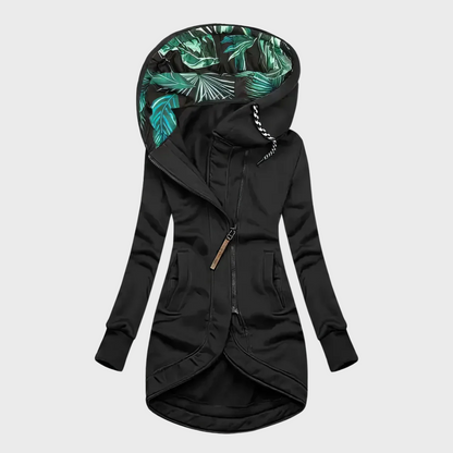 Manteau d'hiver en tissu chaud, élégant et confortable avec capuche