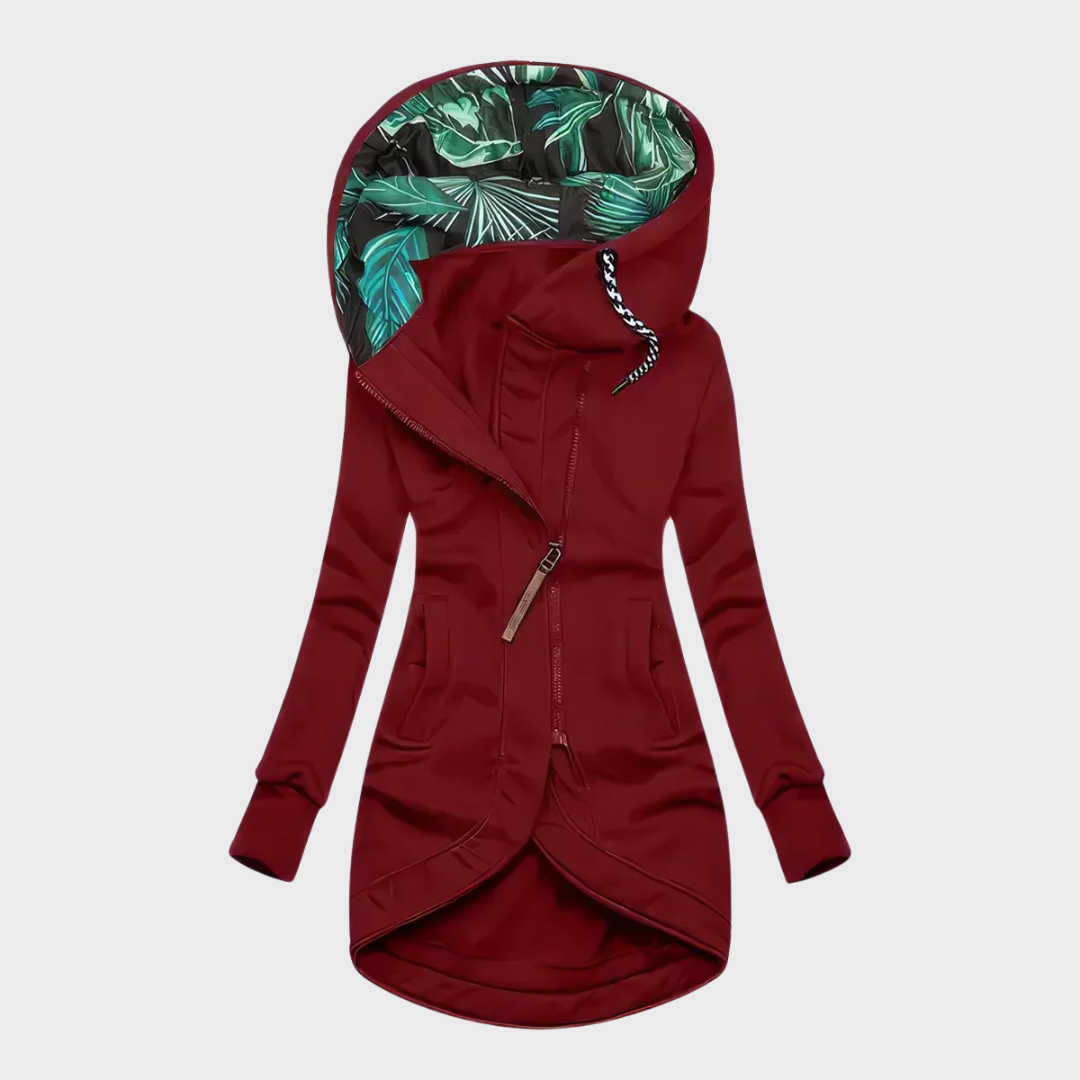 Manteau d'hiver en tissu chaud, élégant et confortable avec capuche