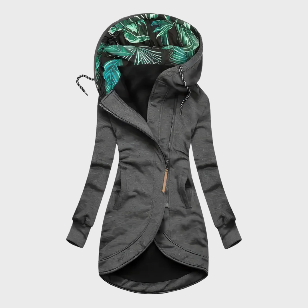 Manteau d'hiver en tissu chaud, élégant et confortable avec capuche