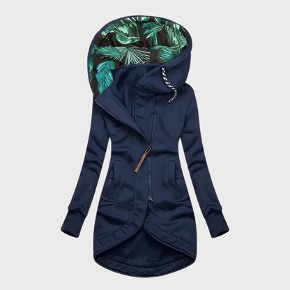 Manteau d'hiver en tissu chaud, élégant et confortable avec capuche