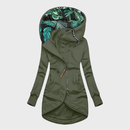 Manteau d'hiver en tissu chaud, élégant et confortable avec capuche