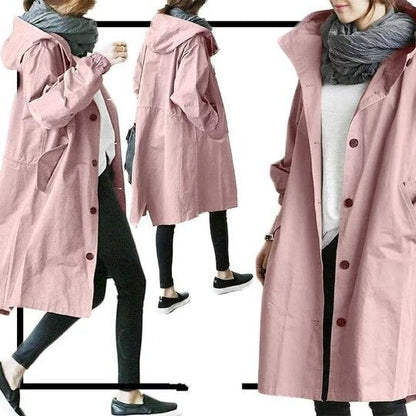 Trench coat élégant en laine, coupe intemporelle pour l'automne