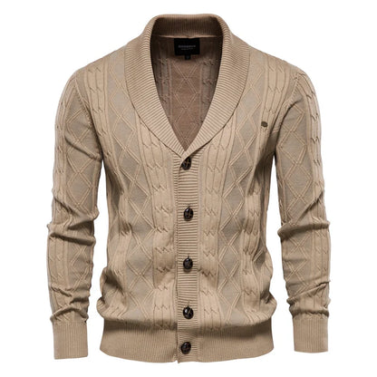 Cardigan en laine pour homme, confortable et élégant pour l'hiver