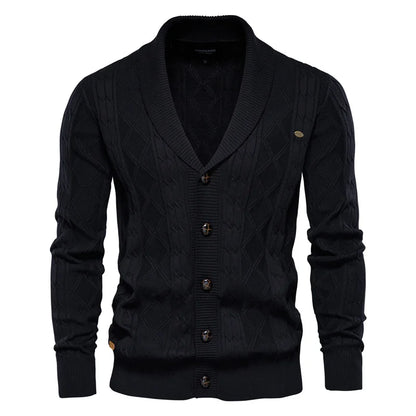 Cardigan en laine pour homme, confortable et élégant pour l'hiver