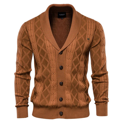 Cardigan en laine pour homme, confortable et élégant pour l'hiver