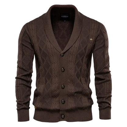 Cardigan en laine pour homme, confortable et élégant pour l'hiver