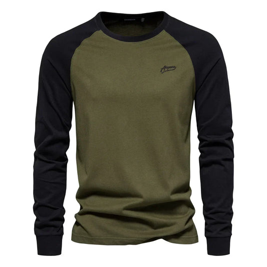 T-shirt à manches longues en coton léger et confortable pour l'automne