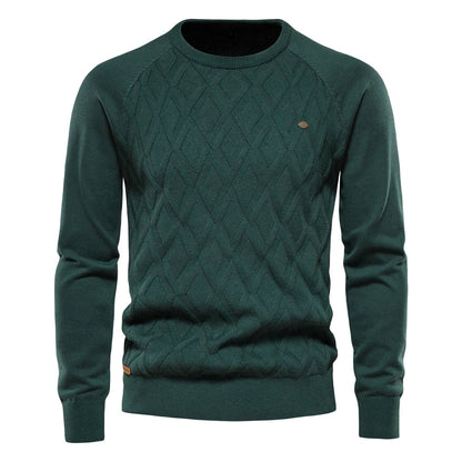 pull à motif à carreaux en laine, confortable pour l'automne