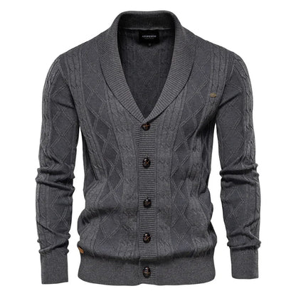 Cardigan en laine pour homme, confortable et élégant pour l'hiver