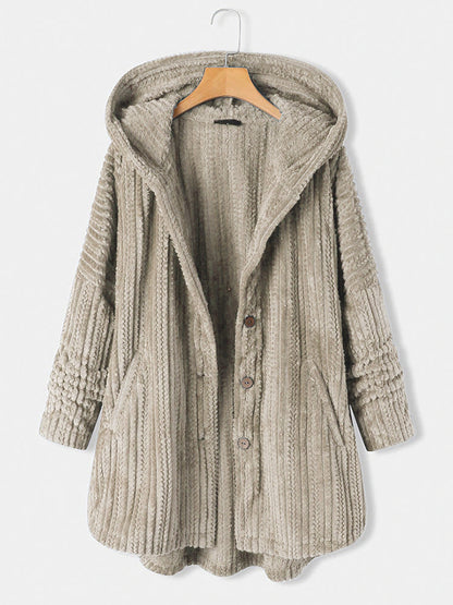 Manteau d'hiver à revers en laine, élégant et confortable