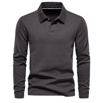 polo col montant en coton doux, élégant et confortable pour l'automne