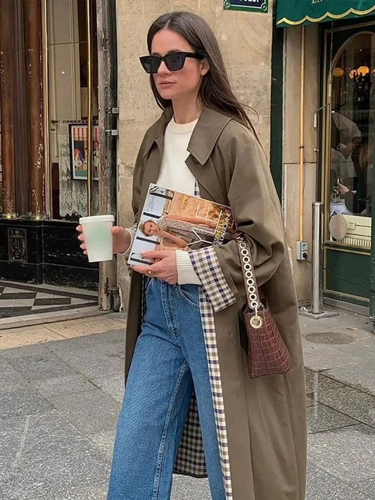Trenchcoat en laine, élégant et confortable pour l'automne-hiver