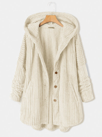 Manteau d'hiver à revers en laine, élégant et confortable