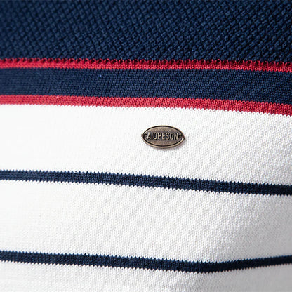 Pull pour homme à rayures en coton léger, idéal pour le printemps
