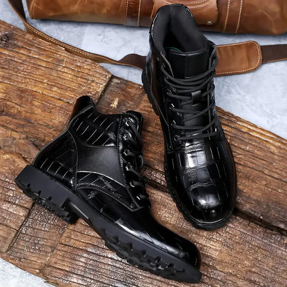 bottes en cuir de crocodile, élégance intemporelle et confort assuré