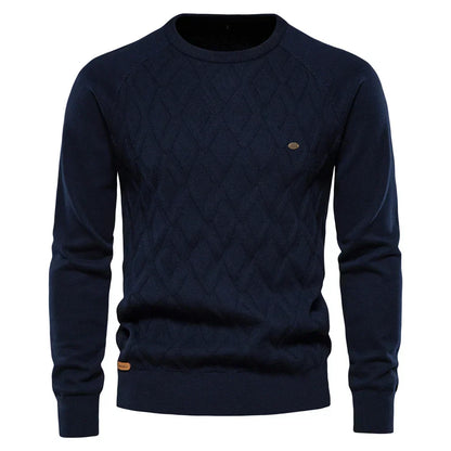pull à motif à carreaux en laine, confortable pour l'automne