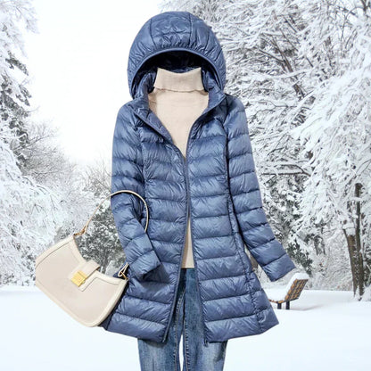 veste en duvet superlégère, élégante et confortable pour l'automne