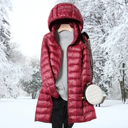 veste en duvet superlégère, élégante et confortable pour l'automne