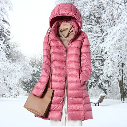 veste en duvet superlégère, élégante et confortable pour l'automne