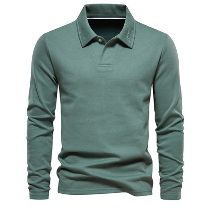 polo col montant en coton doux, élégant et confortable pour l'automne