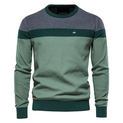 Pull pour homme en laine, col rond, confortable pour l'hiver
