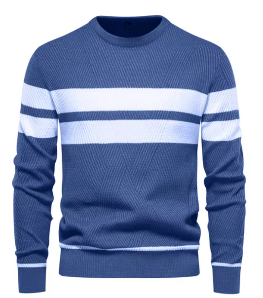pull bicolore en laine douce pour un confort élégant en automne