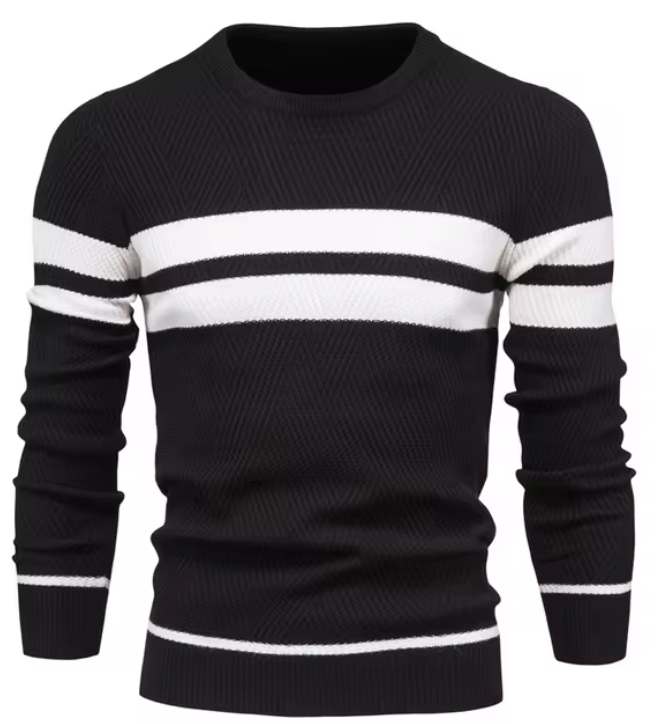 pull bicolore en laine douce pour un confort élégant en automne