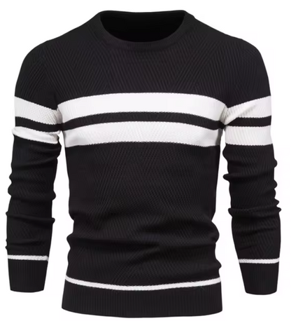 pull bicolore en laine douce pour un confort élégant en automne