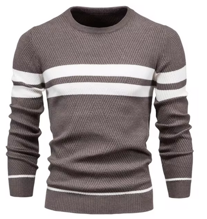 pull bicolore en laine douce pour un confort élégant en automne