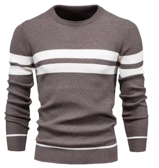 pull bicolore en laine douce pour un confort élégant en automne