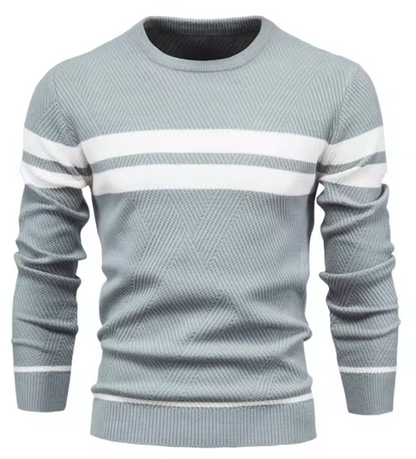 pull bicolore en laine douce pour un confort élégant en automne