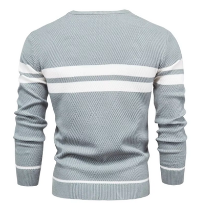 pull bicolore en laine douce pour un confort élégant en automne