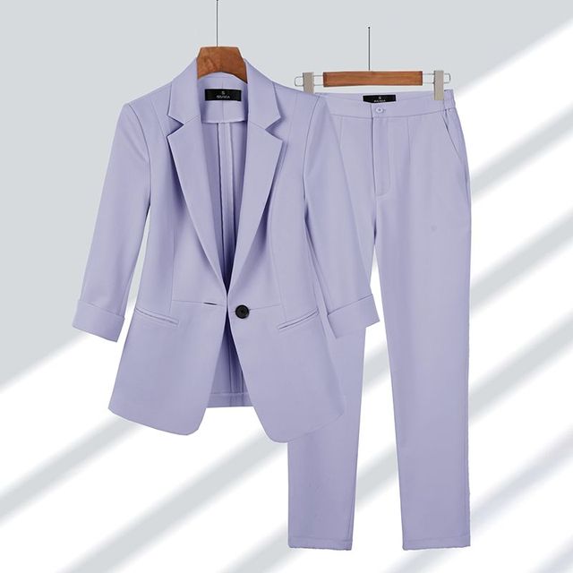 Ensemble blazer formel en tissu léger pour toutes les saisons
