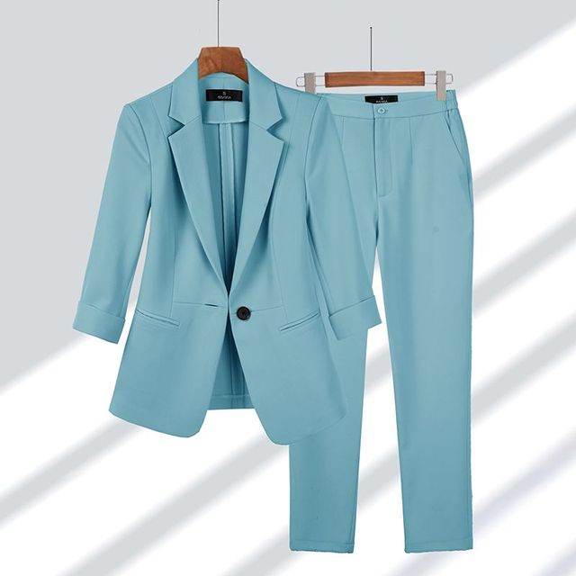 Ensemble blazer formel en tissu léger pour toutes les saisons