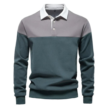 polo bicolore en coton doux, élégant et confortable pour le printemps