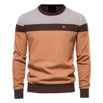 Pull pour homme en laine, col rond, confortable pour l'hiver