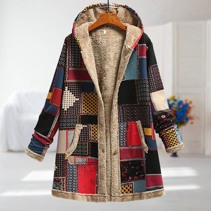manteau automne/hiver en tissu léger avec imprimé fleuri élégant