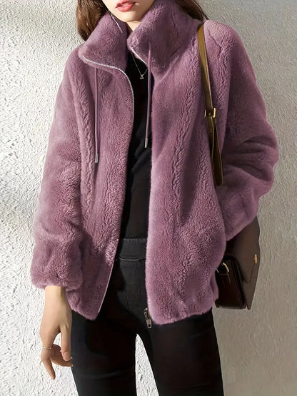 Veste douce en tissu haut de gamme pour un confort automnal élégant