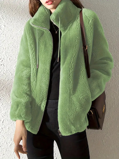 Veste douce en tissu haut de gamme pour un confort automnal élégant