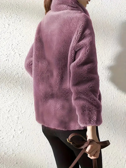 Veste douce en tissu haut de gamme pour un confort automnal élégant