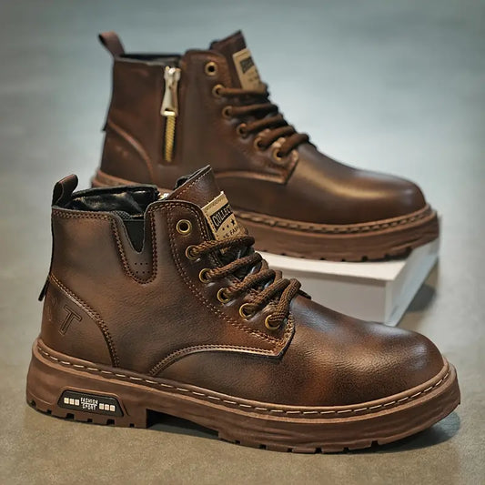 bottes casual en cuir, élégance intemporelle pour l'automne-hiver