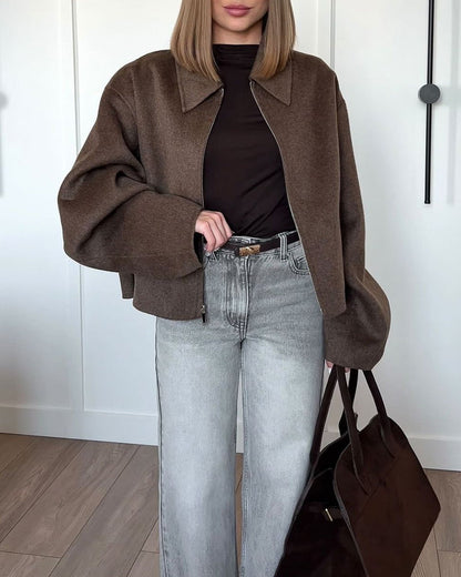 veste boxy en tissu léger pour un style moderne et élégant