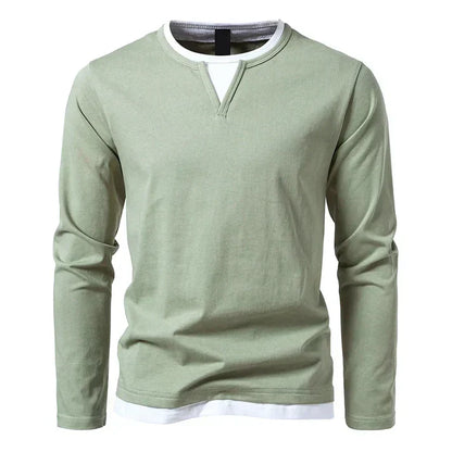 T-shirt manches longues en coton peigné, confort et élégance intemporelle