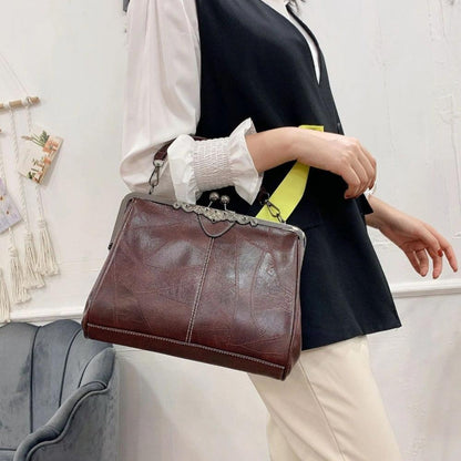 sac vintage en cuir de qualité avec fermeture à rabat élégante