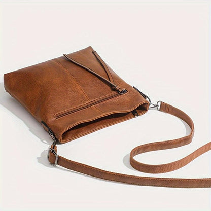sac à bandoulière vintage en coton damier, élégant et confortable