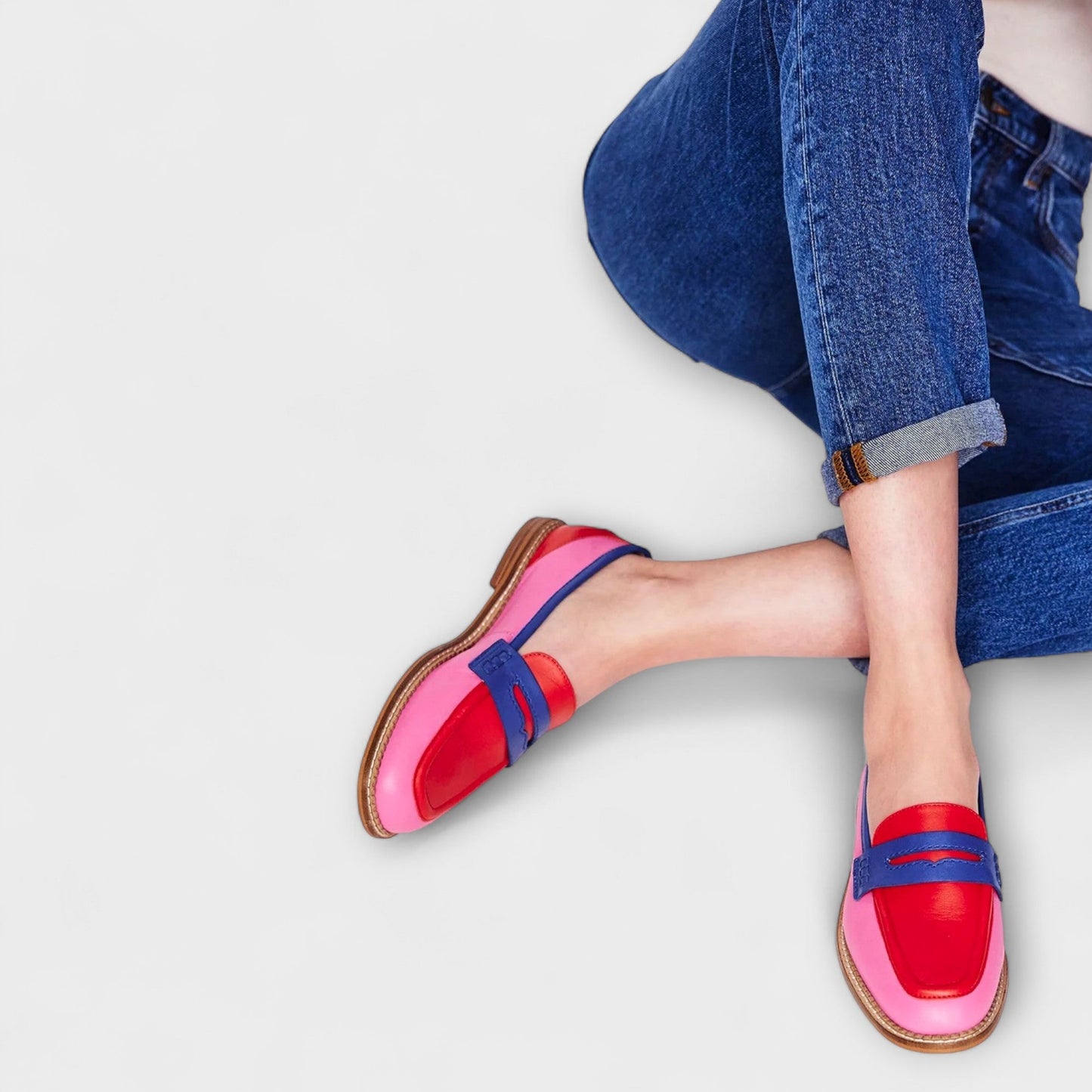 souliers en patchwork coloré, confortables et élégants pour l'été