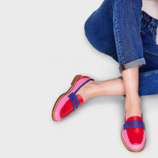 souliers en patchwork coloré, confortables et élégants pour l'été