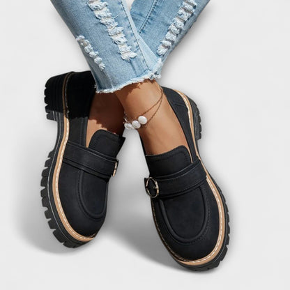 Mocassins décontractés en cuir, confortables et élégants pour l'automne