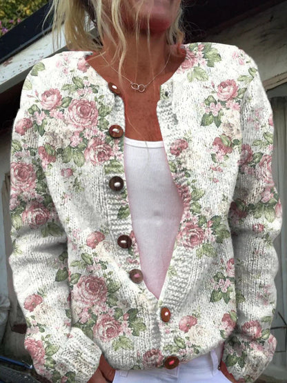 Pull tricoté confortable avec imprimé pour un automne élégant