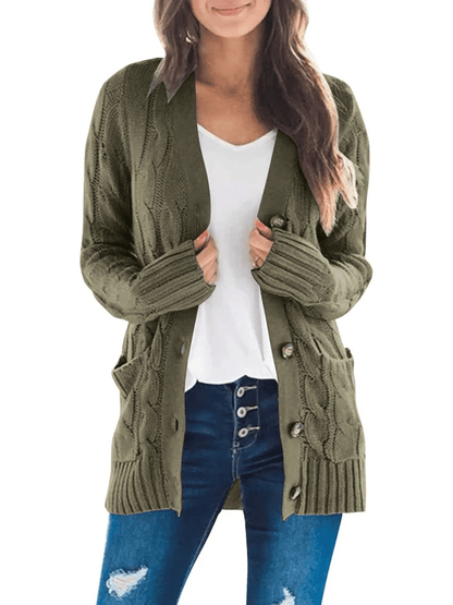 Cardigan douillet en tissu doux, confort idéal pour l'automne